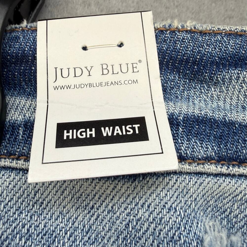Judy Blue Jeans Women's 11/30 Blue Cropped Straight Leg High Waist NWT - Picture 5 of 14